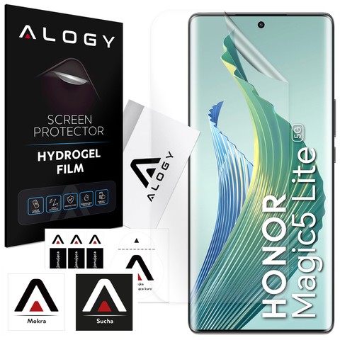 Folia Hydrożelowa do Honor Magic 5 Lite 5G ochronna na telefon na ekran Alogy Hydrogel Film